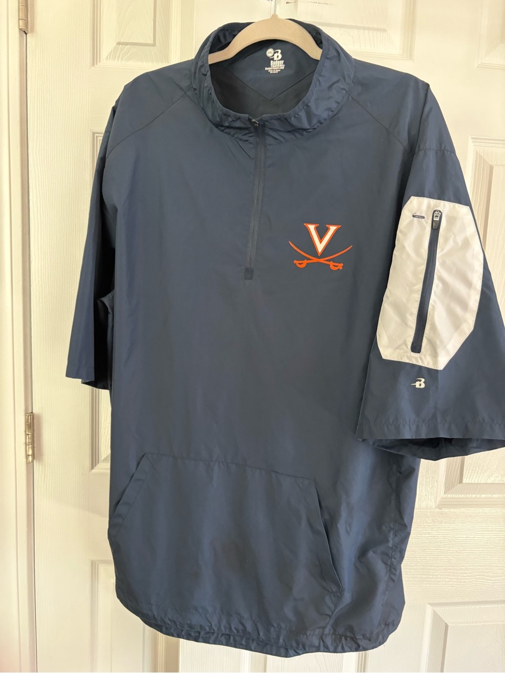 UVA- University Navy Half-Zip Pullover Windbreaker Hoodie